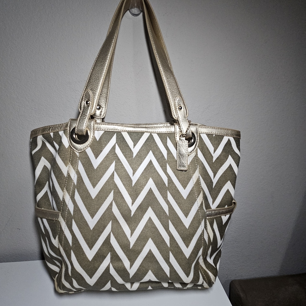 Cole Haan Canvas tote bag -gold